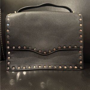 Rebecca Minkoff Studded Black Leather Handbag
